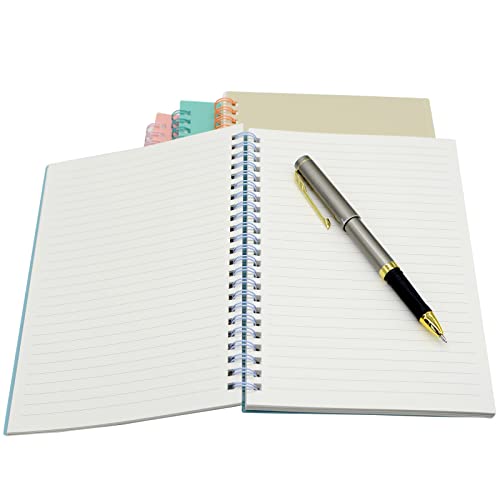 Yansanido Spiral Notebook, 4 Pcs 8.3 Inch x 5.9 Inch A5 Thick Plastic Hardcover 7mm College Ruled 4 Color 80 Sheets -160 Pages Journals for Study and Notes (4) - Image 3