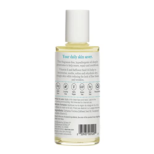 DERMA-E Vitamin E Skin Oil - 14,000 IU Face Oil with Safflower Oil – Hypoallergenic, Fragrance Free Facial Skin Care - Nourishes and Conditions, 2 fl oz - Image 5