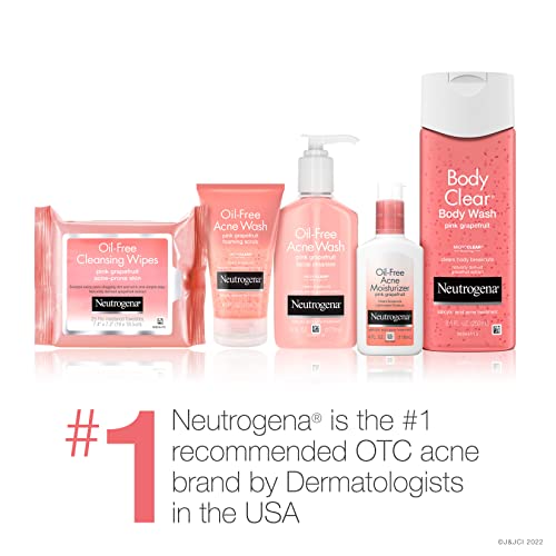 Neutrogena Oil Free Pink Grapefruit Acne Treatment Face Wash with Vitamin C, 2% Salicylic Acid, Gentle Foaming Facial Scrub to Treat & Prevent Breakouts, 6.7 Fl Oz, Pack of 3 - Image 3