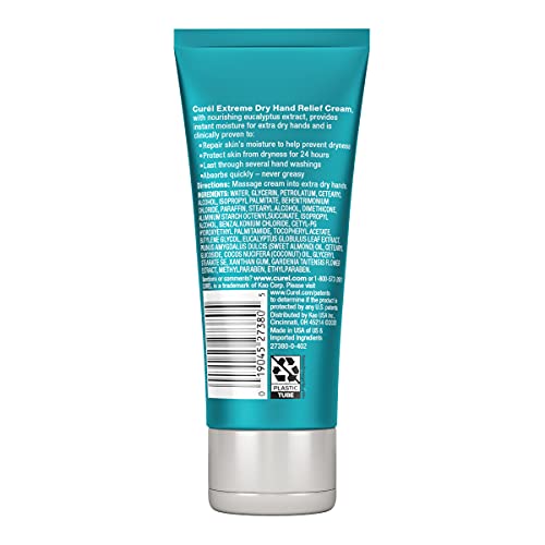 Curl Extreme Dry Hand Cream, Travel Size Lotion for Dryness Relief, Easily Absorbed Hand Cream for Long-Lasting Relief after Washing Hands, with Eucalyptus Extract, 3 Fl Oz (Pack of 3) - Image 2