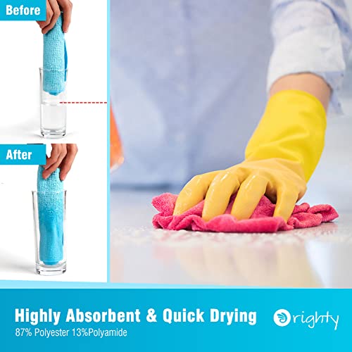 Orighty Microfiber Cleaning Cloths, Pack of 20, Highly Absorbent Cleaning Supplies, Lint Free Cloths for Multiple-use, Powerful Dust Removal Cleaning Rags for House, Kitchen, Car Care(12x12 inch) - Image 6