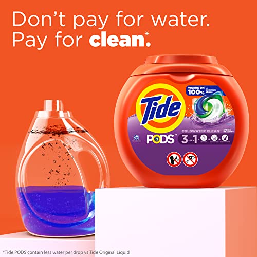 Tide PODS Liquid Laundry Detergent Soap Pacs HE Compatible 76 Count Powerful 3-in-1 Clean in one Step Spring Meadow Scent - Image 6