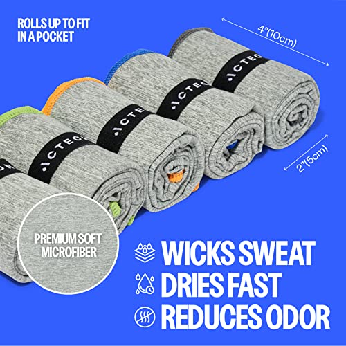 Acteon Microfiber Quick Dry Gym Towel, Silver ION Odor-Free Absorbent Fiber, Fast Drying, Men & Women Workout Gear for Body Sweat, Working Out, Towels - Image 6