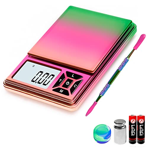 GRAM PRES Digital Pocket Scale 300g/0.01g Accuracy,Small Jewellery Coin Powder Scale Digital Gram and Oz with 50g Cal Weights,Digital Gram Scale