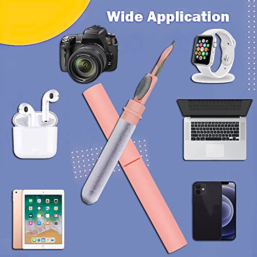 Bluetooth Earbuds Cleaning Pen, Multifunction Airpod Cleaner Kit with Soft Brush for Wireless Earphones Bluetooth Headphones Charging Box Accessories, Computer, Camera and Mobile Phone (Pink) - Image 6