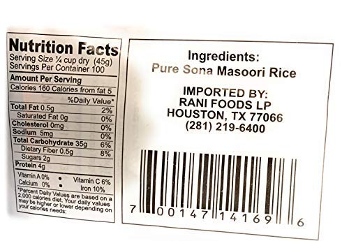 Asian Kitchen Crystal Sona Masoori Aged Rice 10-Pound Bag, 10lbs (4.54kg) Short Grain Rice ~ All Natural | Gluten Friendly | Vegan | Indian Origin | Export Quality - Image 2