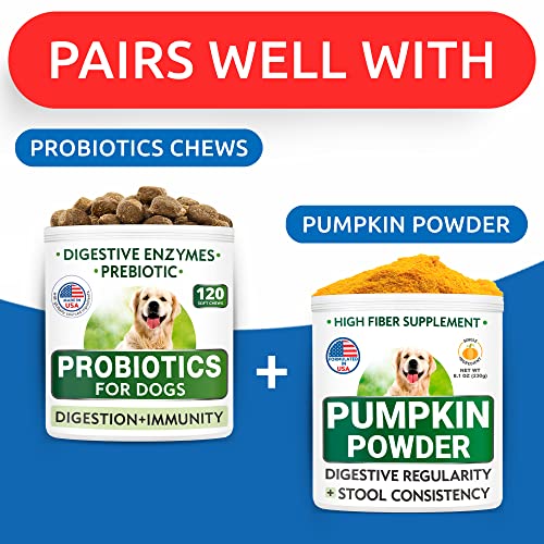 Pumpkin for Dogs - 8.1oz Powdered Fiber Supplement and Stool Softener - Treat Diarrhea, Constipation, Upset Stomach, Food Sensitivity - Improve Digestion - Made in USA - Image 3