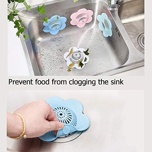 Umbworld Hair Catcher Silicone Hair Stopper Shower Drain Covers, Bathtub and Shower Drain Protectors with Suction Cups Suit for Bathroom Bathtub and Kitchen 4 Pack - Image 4