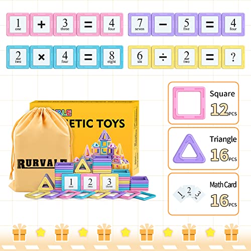 Magnetic Blocks Basic Set (28 pieces+number kits), STEM Toys for 3 4 5 6 7 Year Old Girls Boys, Magnetic Tiles, Educational Magnet Toys for Toddlers 3-5, 4-8, Building Blocks for Kids Ages 3+ Gift - Image 4