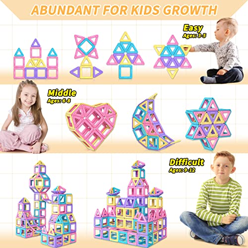 Magnetic Blocks Basic Set (28 pieces+number kits), STEM Toys for 3 4 5 6 7 Year Old Girls Boys, Magnetic Tiles, Educational Magnet Toys for Toddlers 3-5, 4-8, Building Blocks for Kids Ages 3+ Gift - Image 3