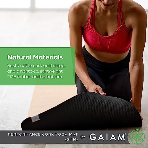 Gaiam Yoga Mat Cork - Great for Hot Yoga, Pilates (68-Inch x 24-Inch x 5mm Thick) - Image 6