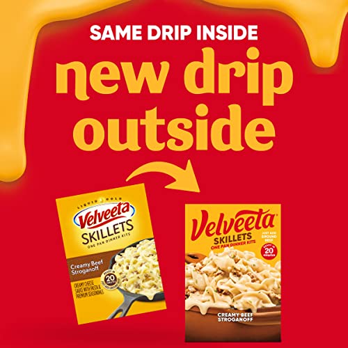 Velveeta Kraft Cheesy Skillets Dinner Kit Box, Creamy Beef Stroganoff, 11.6 Ounce - Image 10