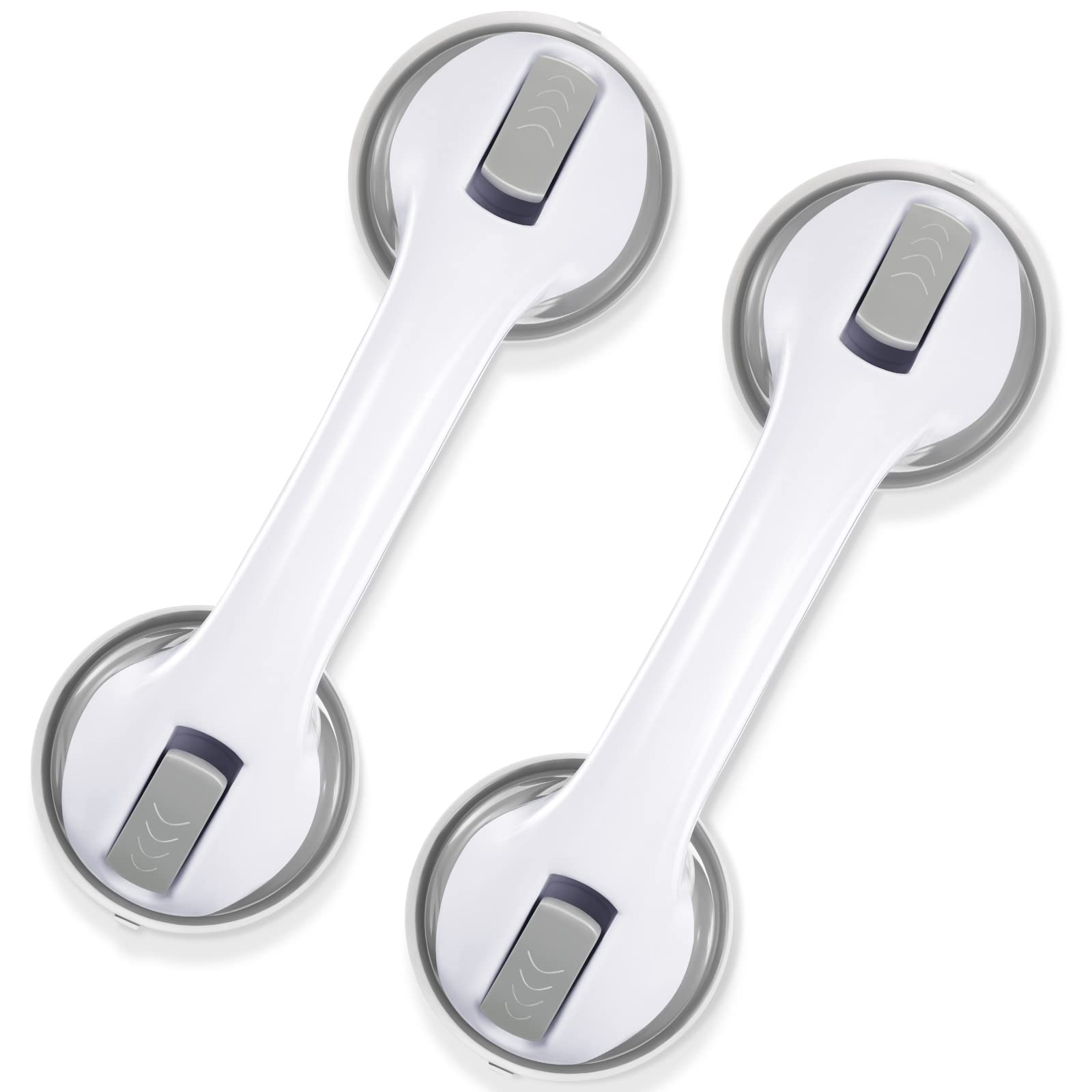 Shower Handle 12 inch Grab Bars for Bathtubs and Showers, Strong Hold Suction Cup Handle, Safety Bars for Shower Chair Bench, Bathroom Grab Bar for Seniors, Elderly, Handicap (2 Pack) - Image 2
