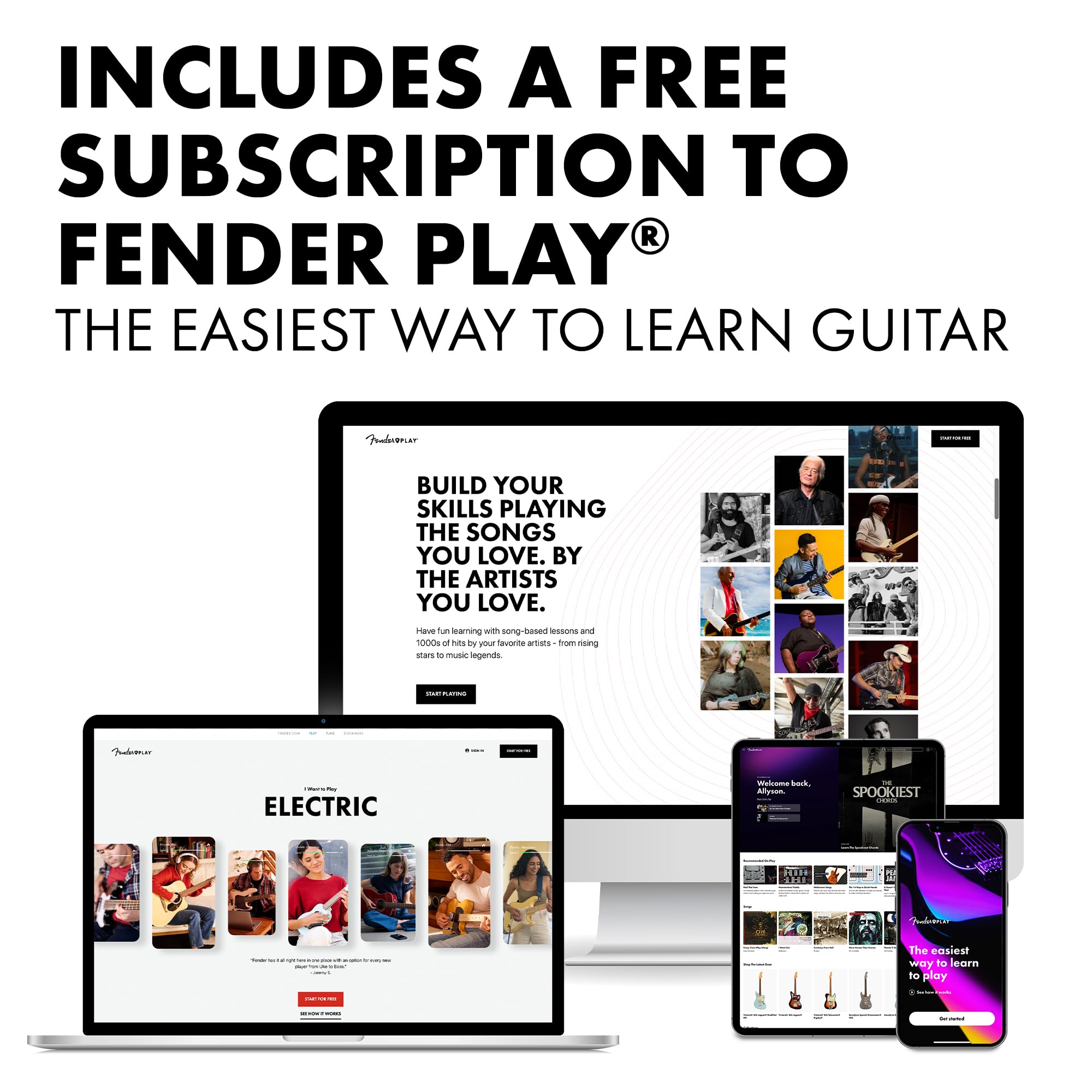 Fender FA-25 Dreadnought Acoustic Guitar, Beginner Guitar, with 2-Year Warranty, Includes Free Lessons, Natural - Image 2